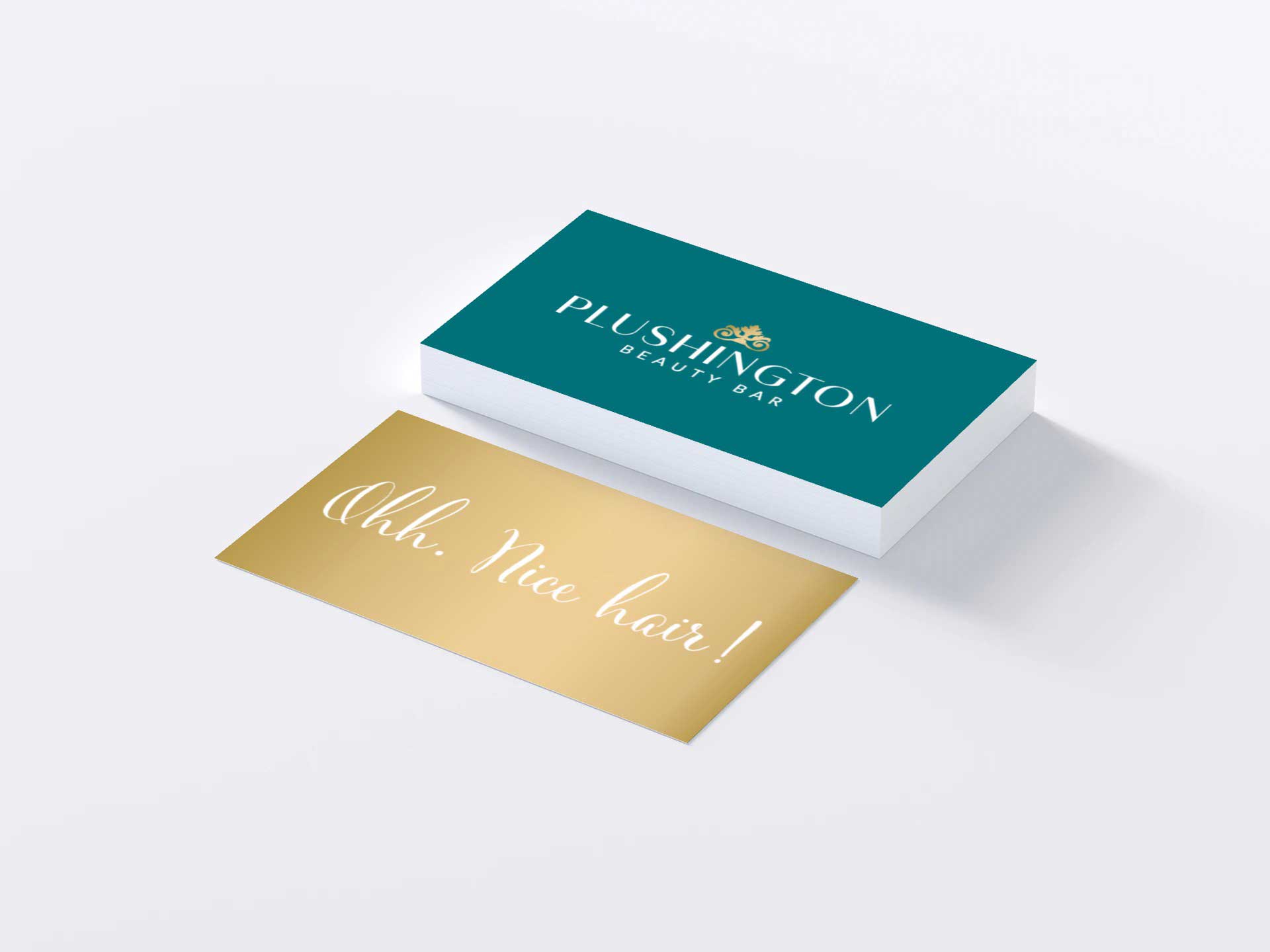 Plushington Business Card - White Canvas Design