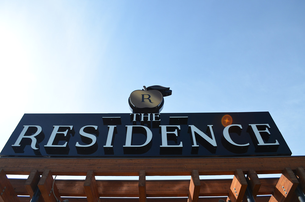 The Residence Sign - White Canvas Design