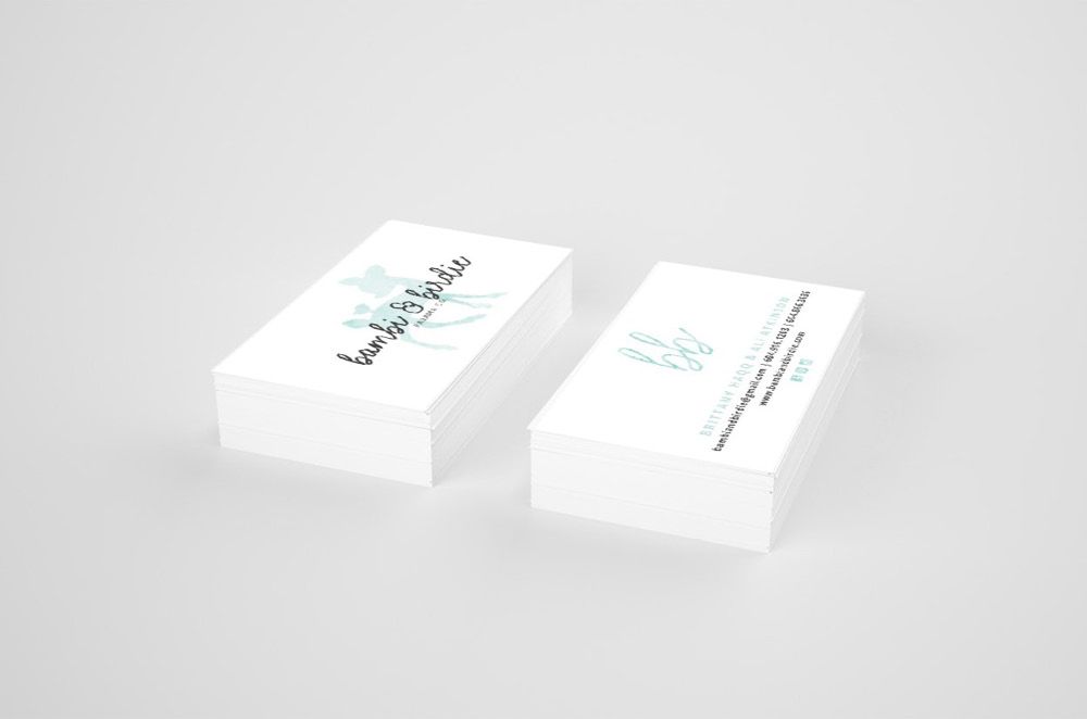 bambi and birdie business cards - White Canvas Design