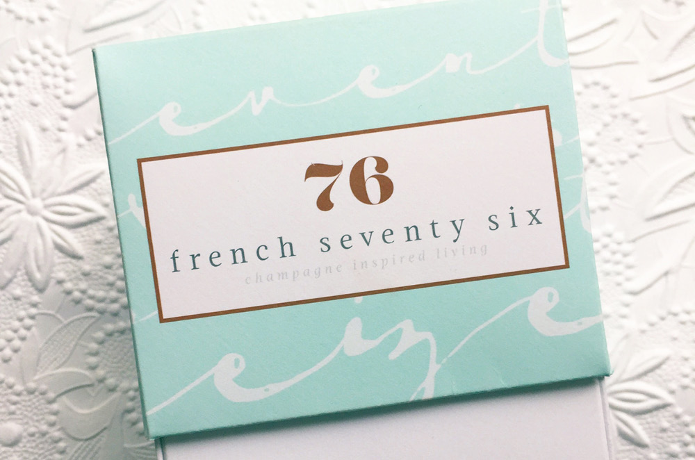french seventy six candle box design - White Canvas Design