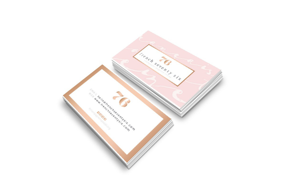 French 76 business cards - White Canvas Design