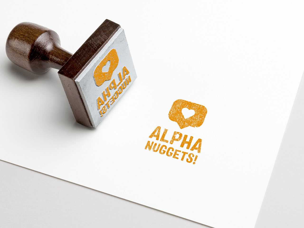white canvas design agency portfolio branding alpha foods nuggets stamp