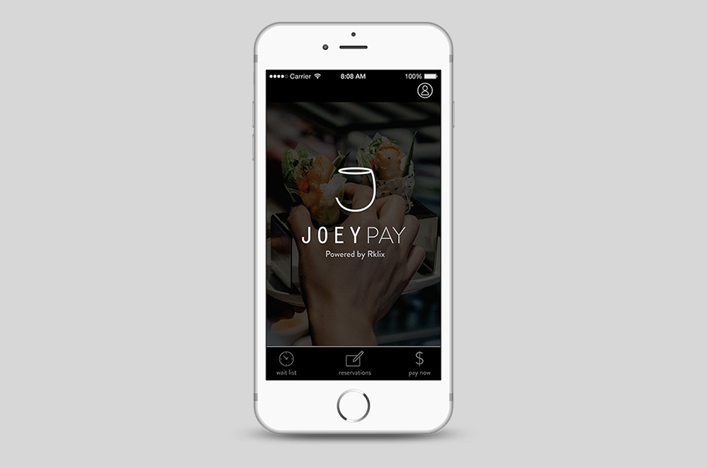 Joey Pay app design home on mobile - White Canvas Design