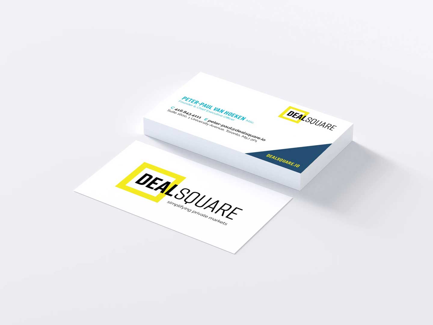 Deal Square business cards - White Canvas Design
