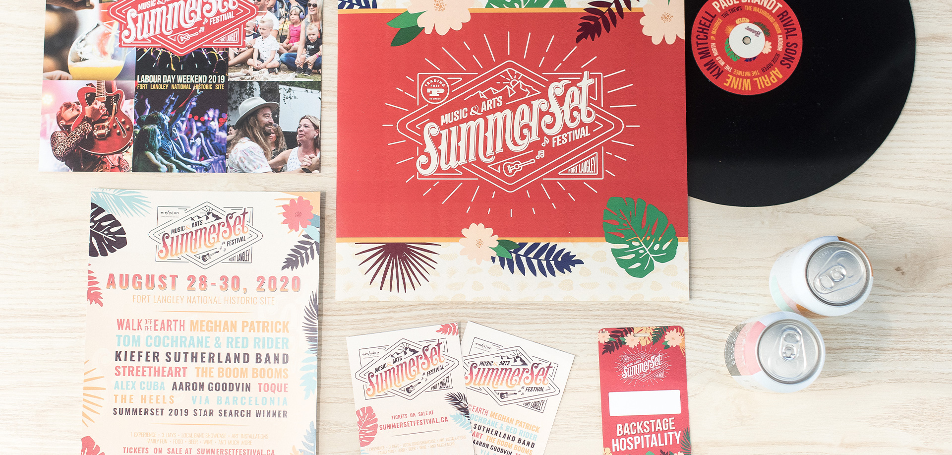 Summer set festival graphic design layouts - White Canvas Design