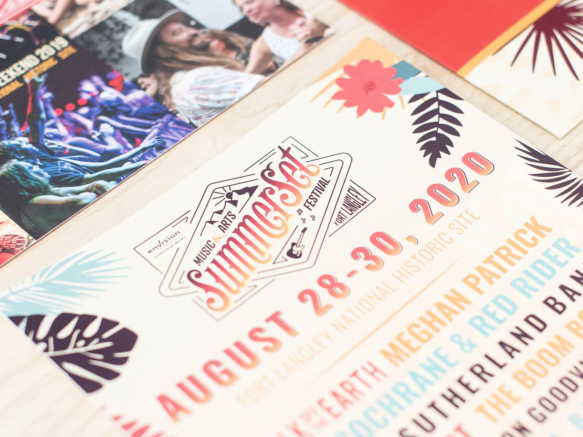 Summerset music festival card design - White Canvas Design