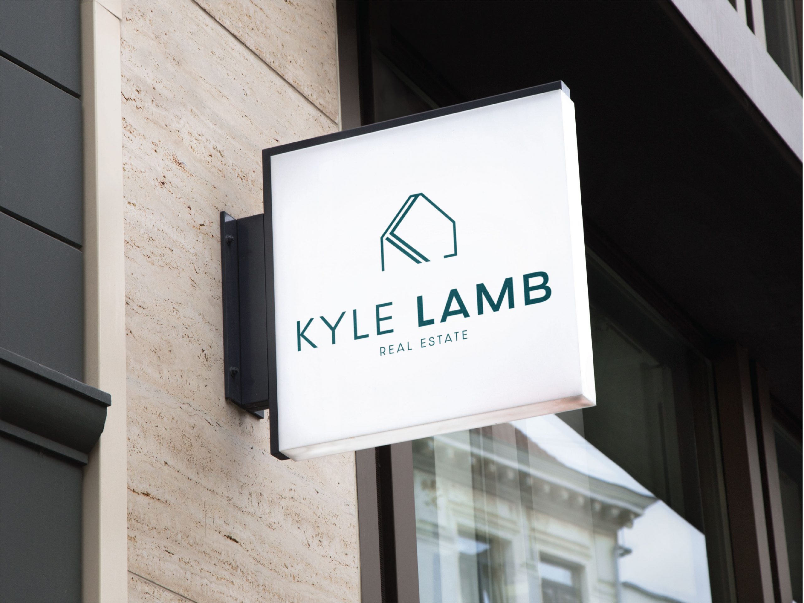 Kyle Lamb real estate signage - White canvas design
