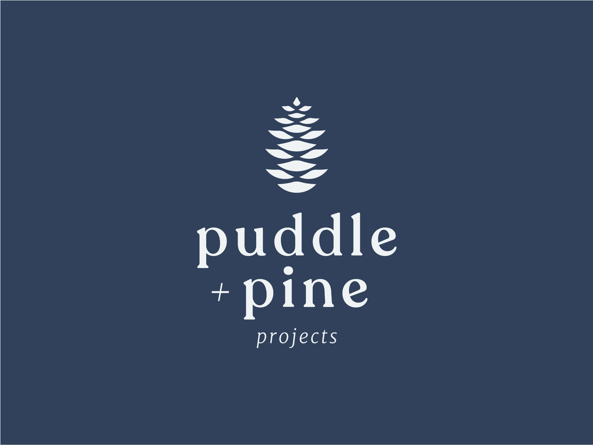 Puddle + Pine projects white logo - White Canvas Design