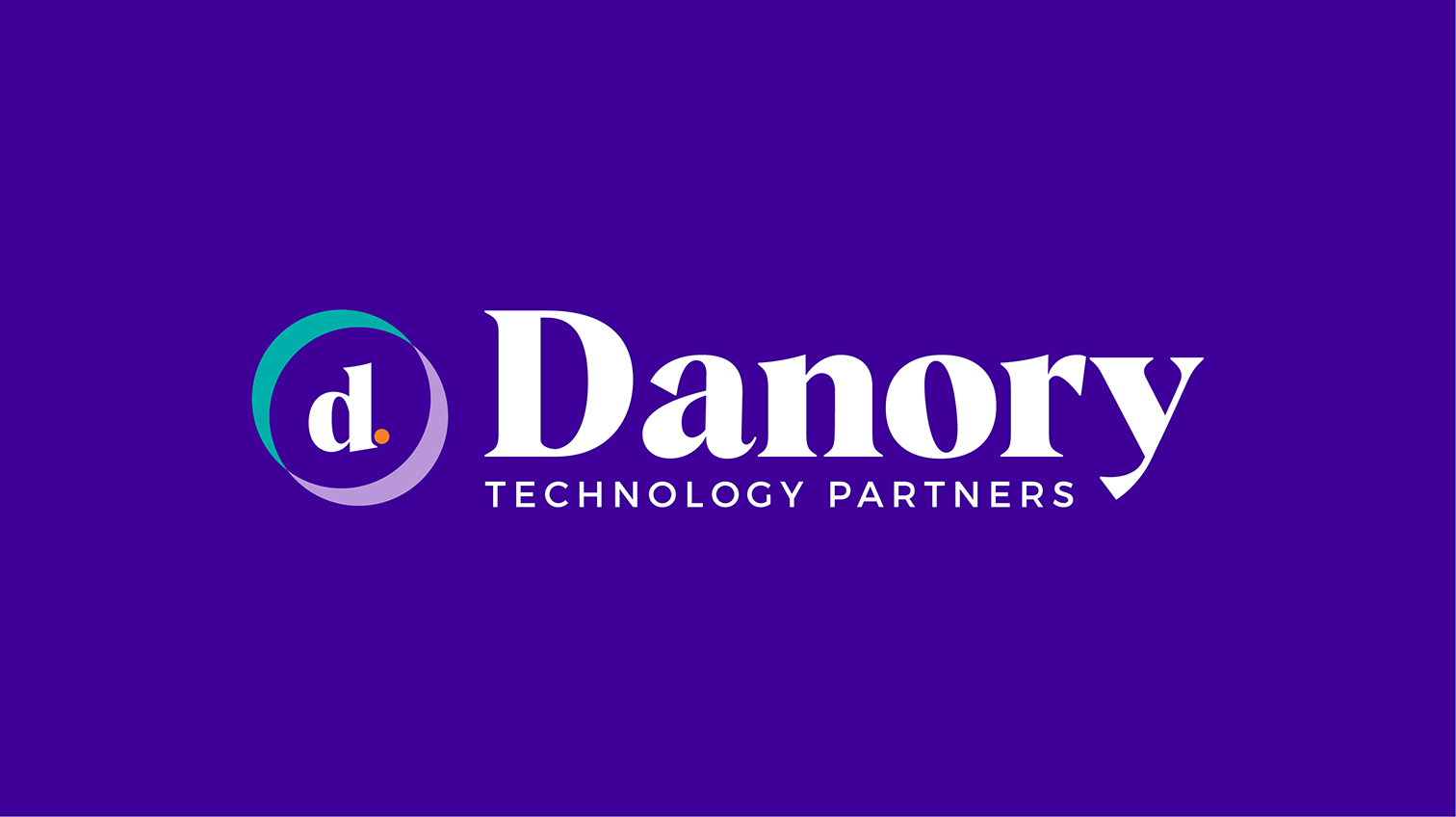 Danory logo on a purple background - White Canvas Design