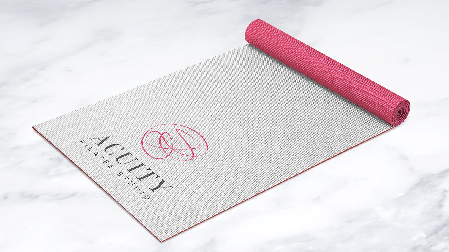 Acuity pilates studio yoga mat design - White Canvas Design