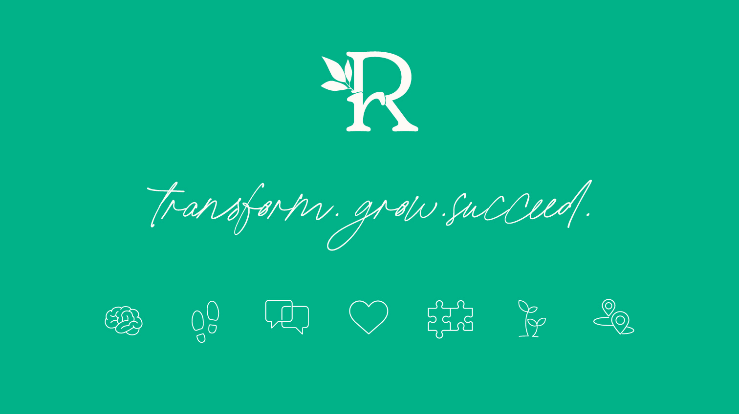 RRN (Results Right Now) branding, logo, handwritten motto 