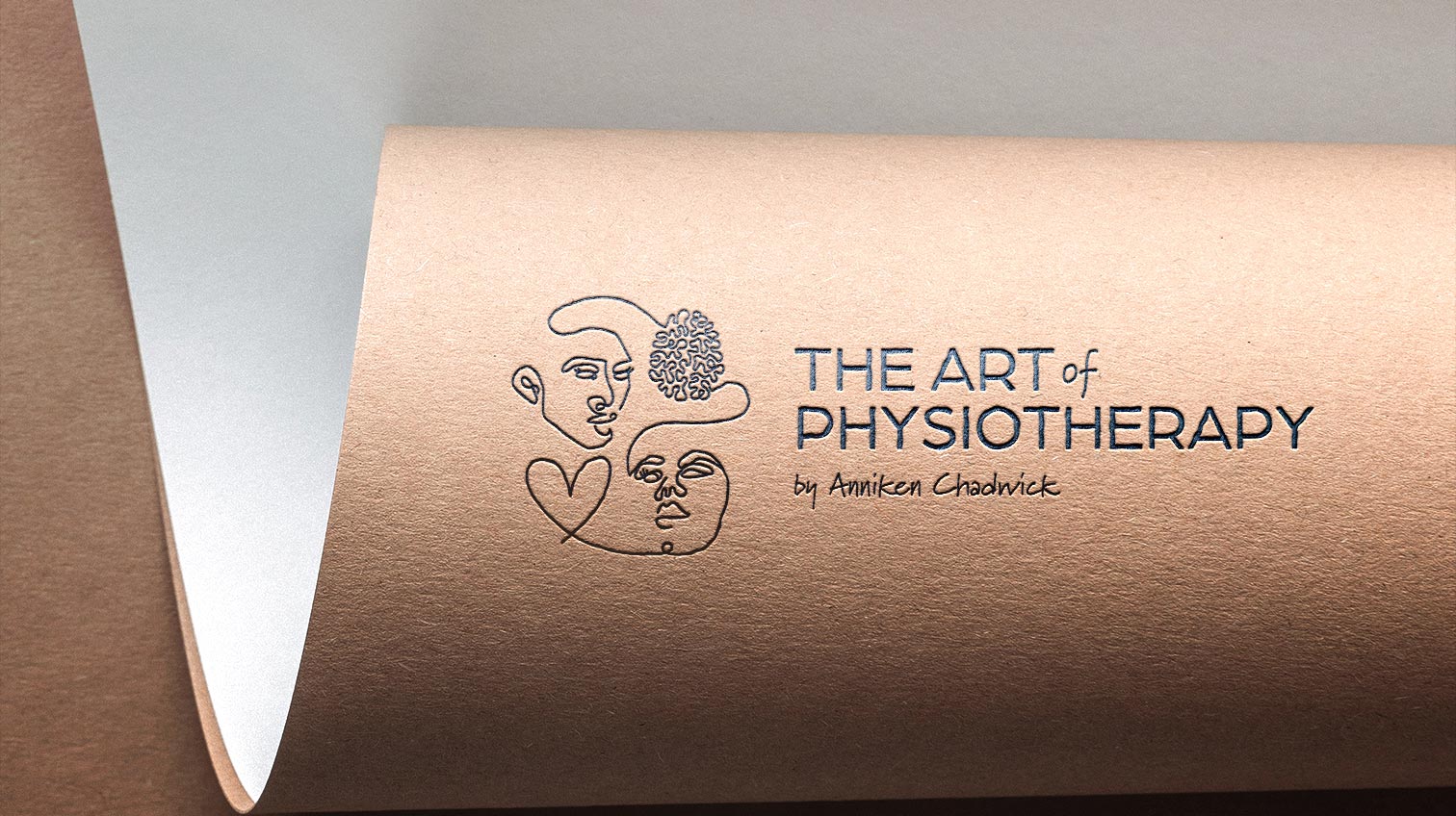 white canvas design agency portfolio branding the art of physiotherapy on paper
