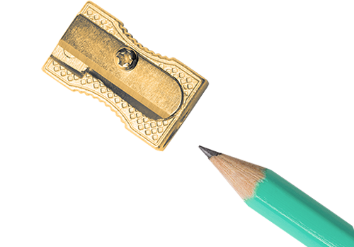 white canvas design pencil sharpener