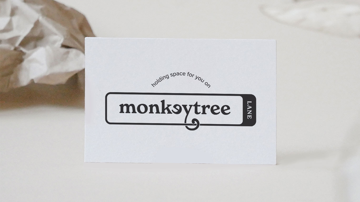 white canvas design portfolio branding monkeytree lane business card