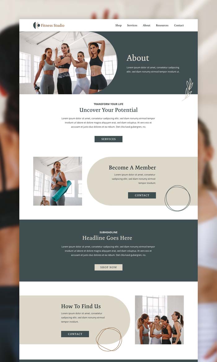white canvas designed themes health theme about page screenshot
