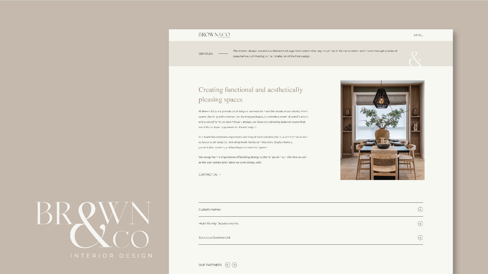 Brown&Co website design – by White Canvas Design