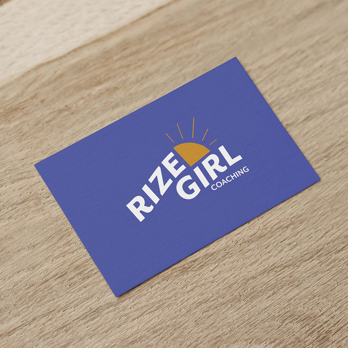 Rize Girl business card – by White Canvas Design