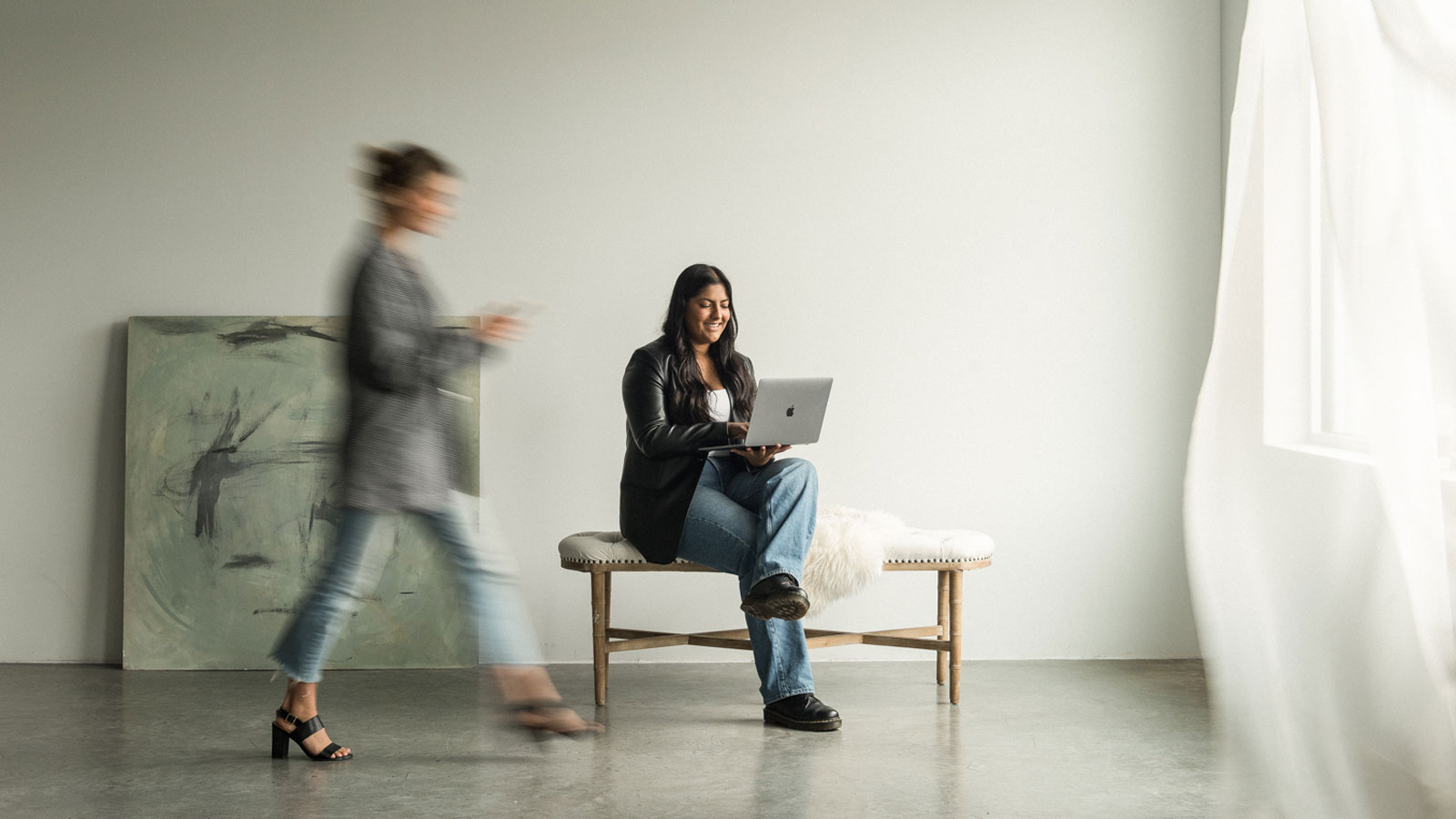 white canvas design agency team walking and sitting