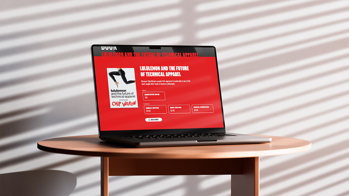 Chip Wilson WordPress Website book page displayed on a laptop