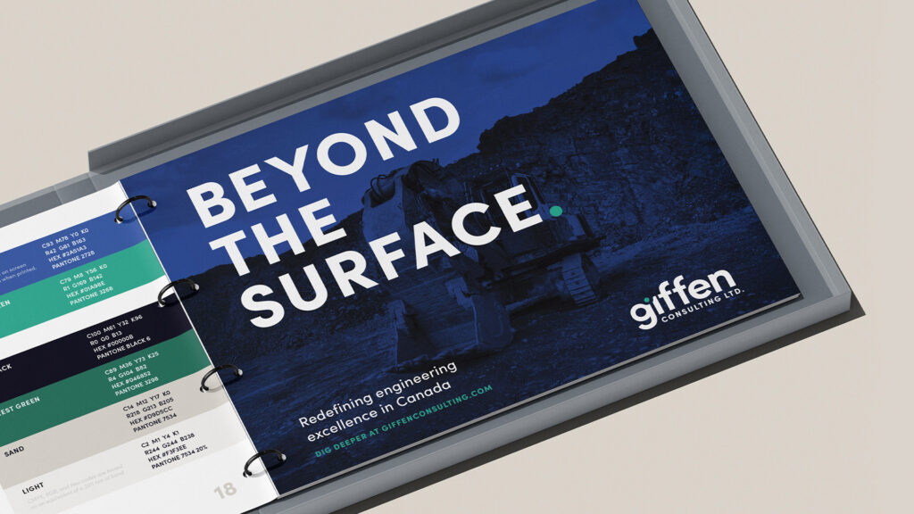 Giffen branding guidelines printed designed book