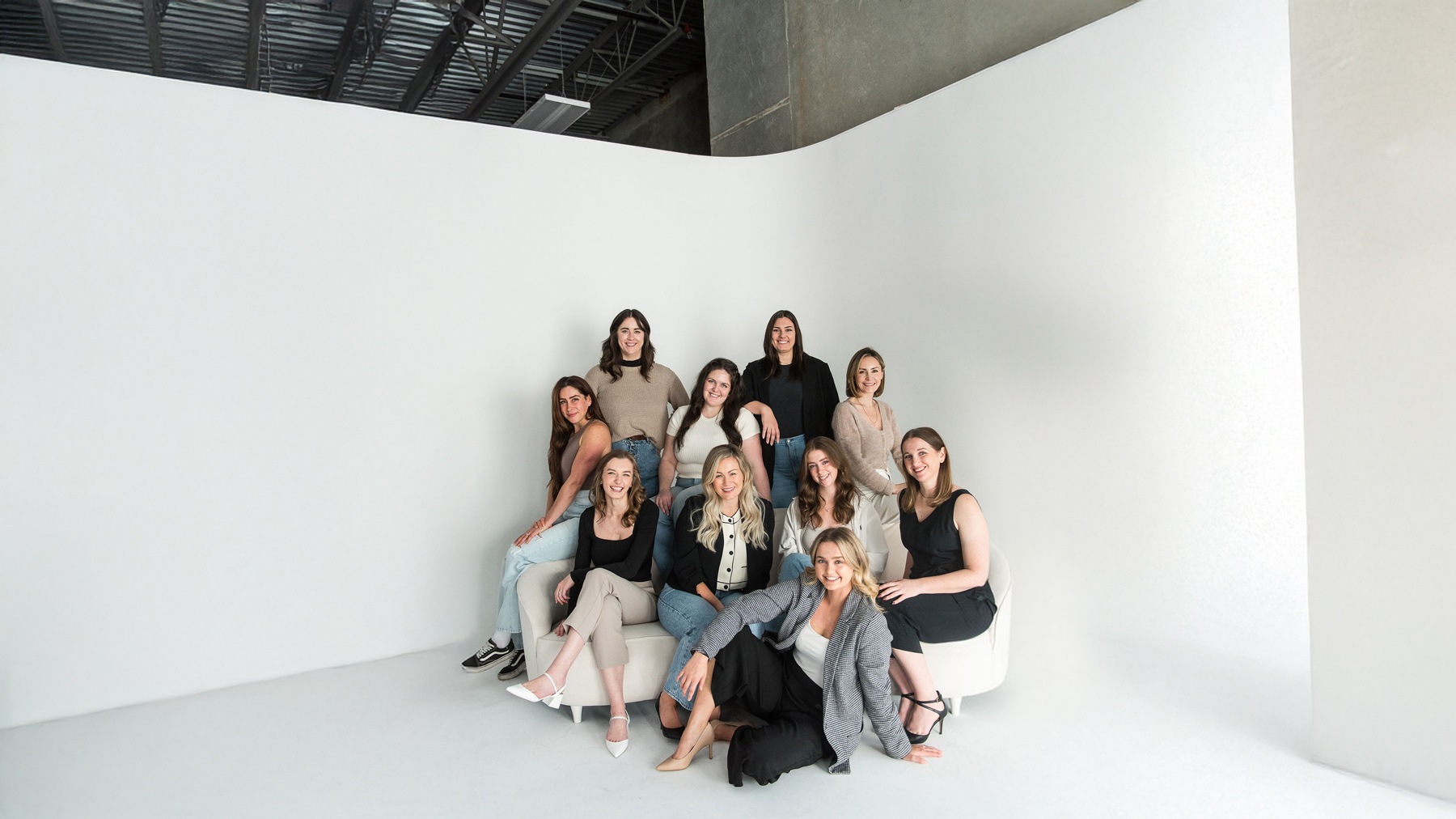 A group photo of the White Canvas team members