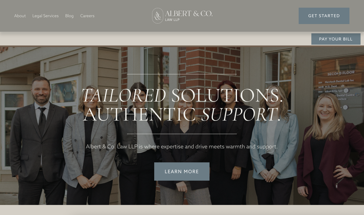 Squarespace website: albertlawco.com