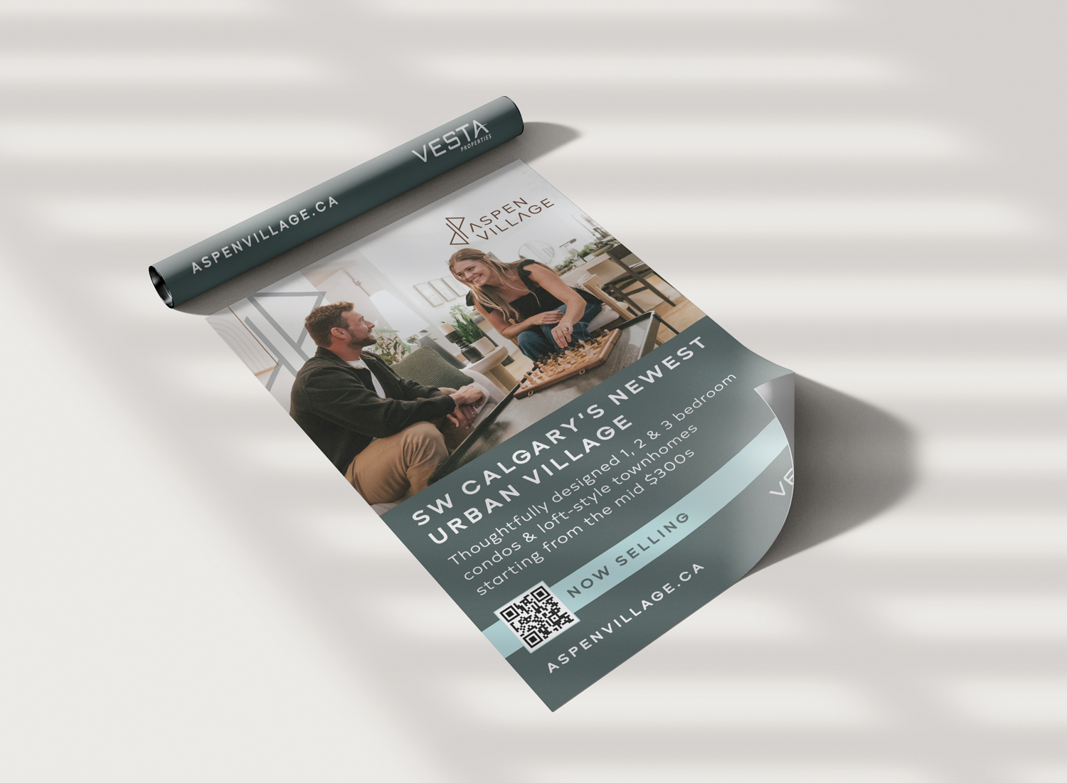 Printed poster for our client showcasing our graphic design services